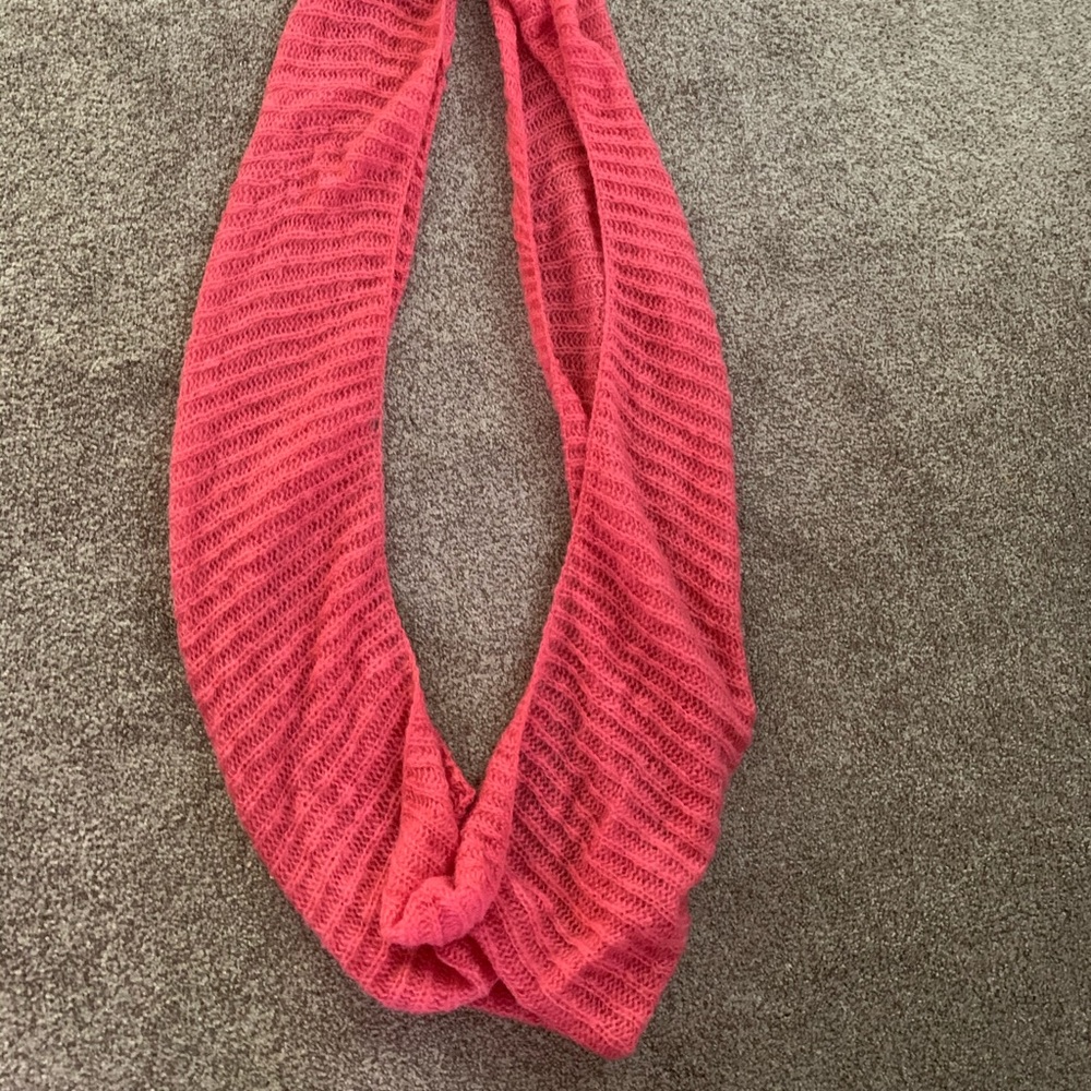 Pink infinity scarf
